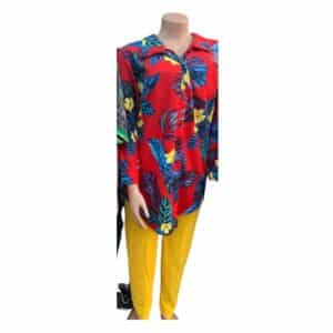 Women Top and Trouser (Red top and Yellow trouser)